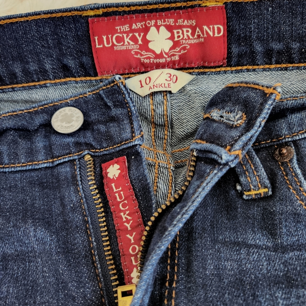 Lucky Brand Boot Cut Jeans Dark Blue Wash Women's 10/30 Ankle